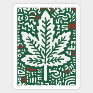 Botanical Leaf Graphic | Abstract Pattern Art Sticker